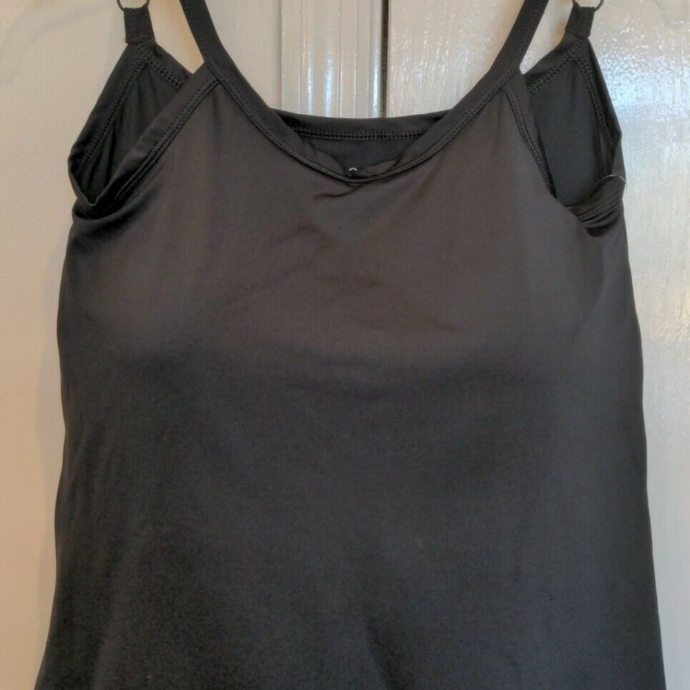 Mastectomy Swim Tankini Top with Integrated Prosthetics, Large w D Cup, NWT, Bla